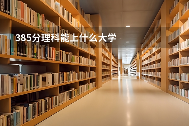 385分理科能上什么大学