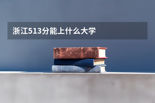 浙江513分能上什么大学