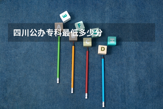 四川公办专科最低多少分
