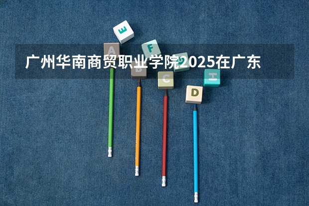 广州华南商贸职业学院2025在广东招生计划