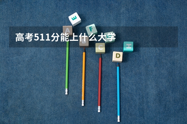 高考511分能上什么大学