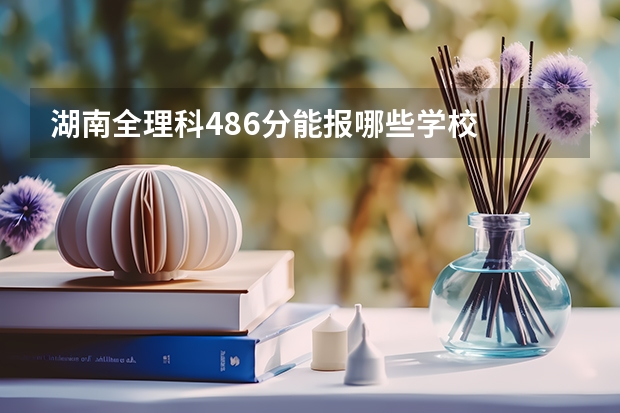 湖南全理科486分能报哪些学校