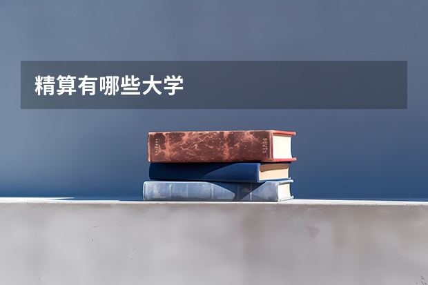 精算有哪些大学