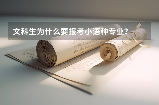 文科生为什么要报考小语种专业？