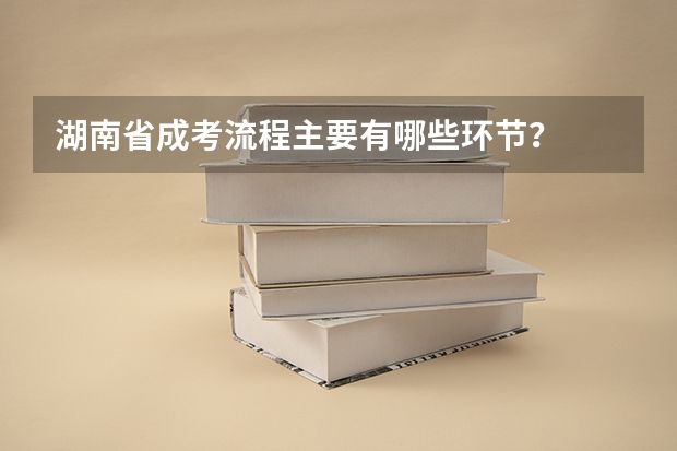湖南省成考流程主要有哪些环节？