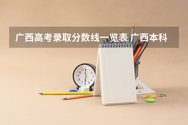 广西高考录取分数线一览表 广西本科第一批最低投档分数线公布