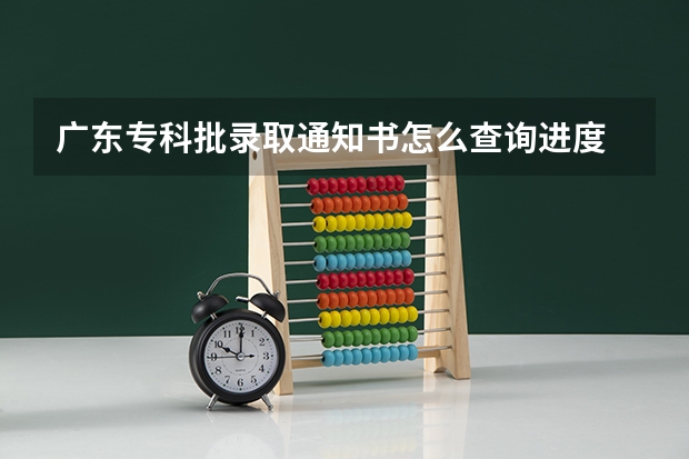 广东专科批录取通知书怎么查询进度