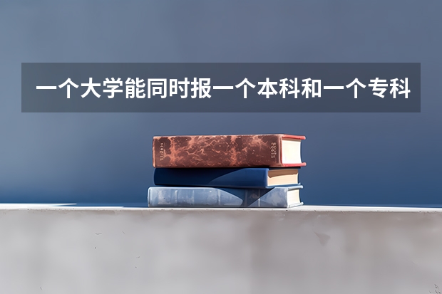 一个大学能同时报一个本科和一个专科吗