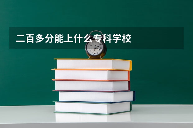 二百多分能上什么专科学校