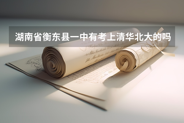 湖南省衡东县一中有考上清华北大的吗