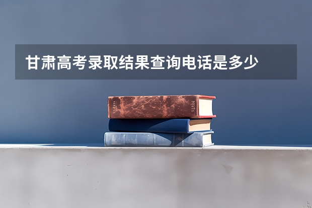 甘肃高考录取结果查询电话是多少