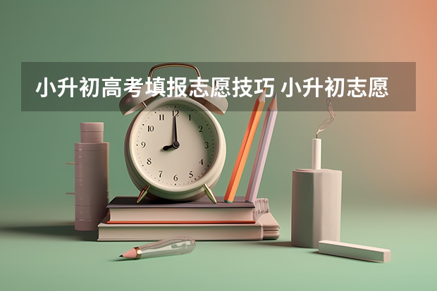 小升初高考填报志愿技巧 小升初志愿填写谁来填？