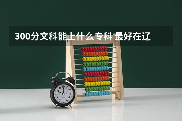 300分文科能上什么专科 最好在辽宁内的
