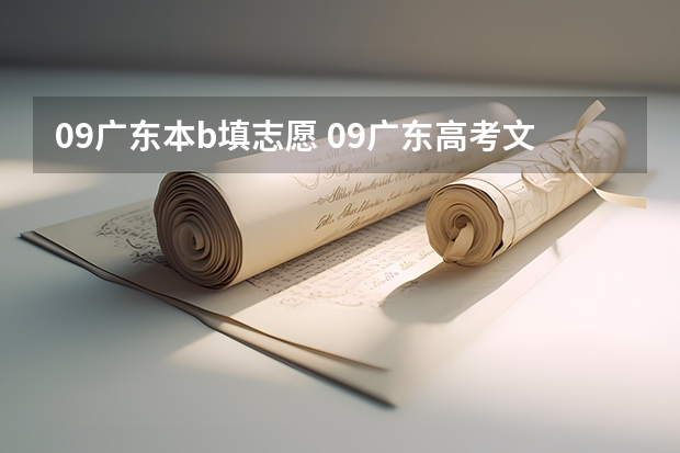 09广东本b填志愿 09广东高考文科505 能参加2B补报么?