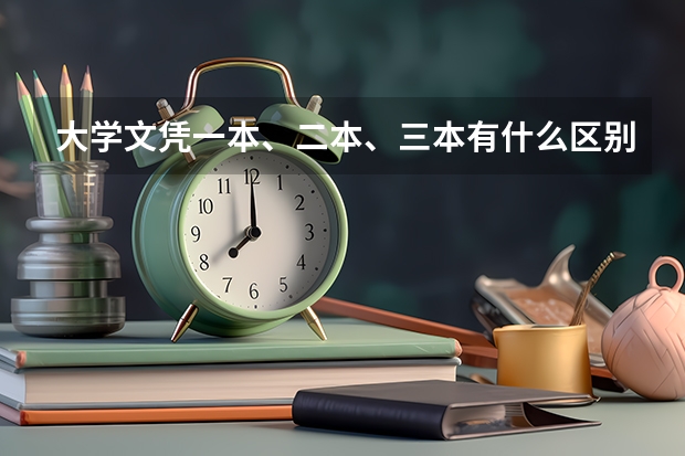 大学文凭一本、二本、三本有什么区别