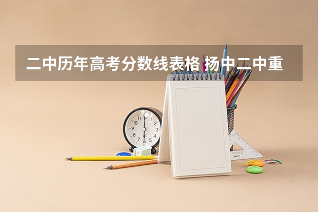 二中历年高考分数线表格 扬中二中重点分数线