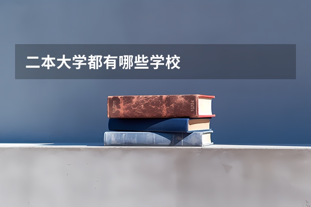 二本大学都有哪些学校