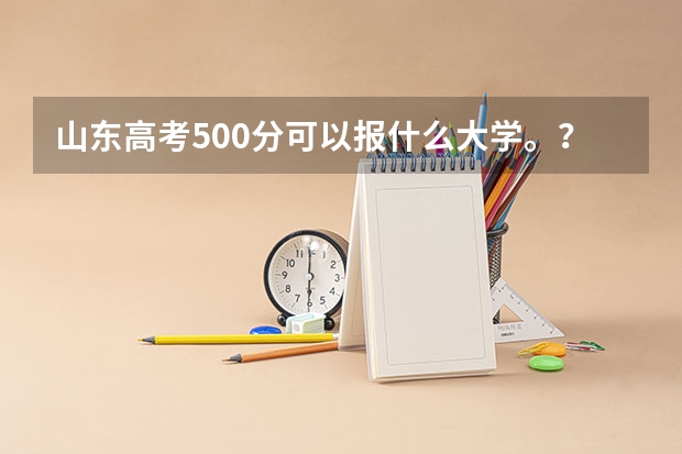山东高考500分可以报什么大学。?
