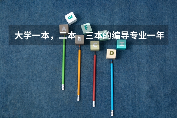 大学一本,二本,三本的编导专业一年的学费分别是多少