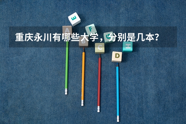 重庆永川有哪些大学，分别是几本？