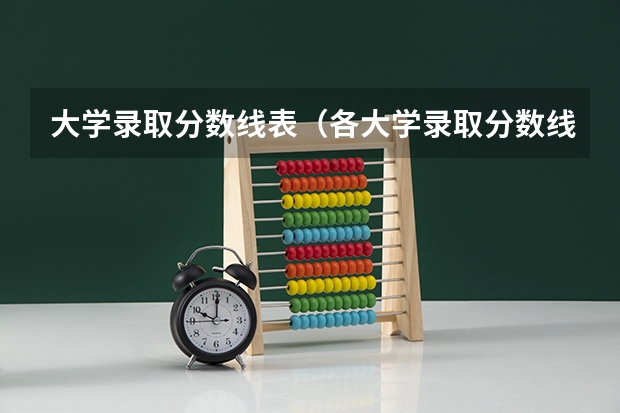 大学录取分数线表（各大学录取分数线一览表）