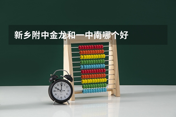 新乡附中金龙和一中南哪个好