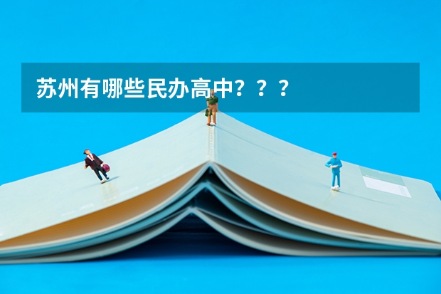 苏州有哪些民办高中？？？