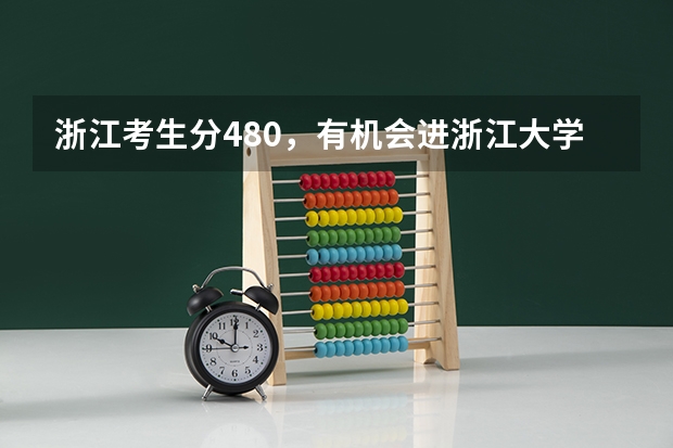 浙江考生分480,有机会进浙江大学城市学院/宁波理工吗?