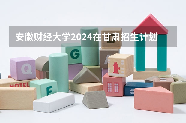 安徽财经大学2024在甘肃招生计划