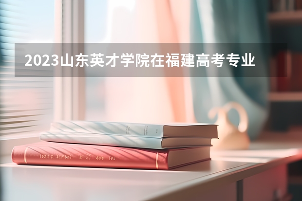 2023山东英才学院在福建高考专业计划招生多少人