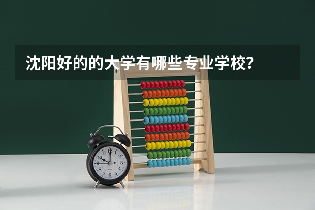 沈阳好的的大学有哪些专业学校?
