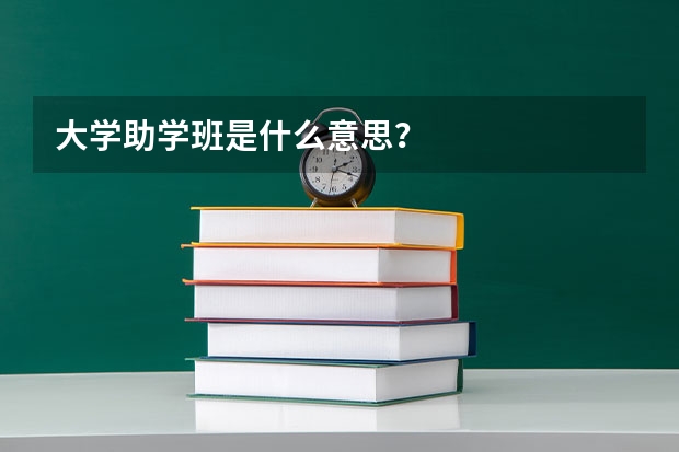 大学助学班是什么意思？