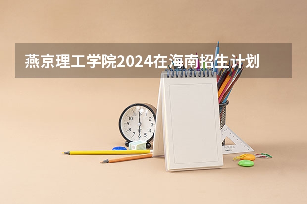 燕京理工学院2024在海南招生计划