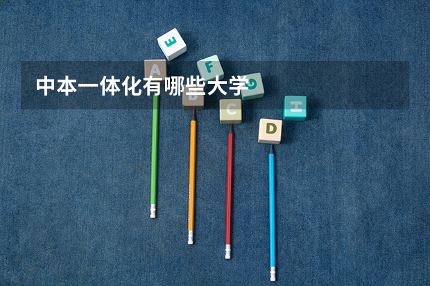 中本一体化有哪些大学