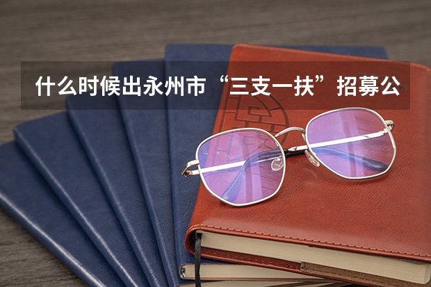什么时候出永州市“三支一扶”招募公告？