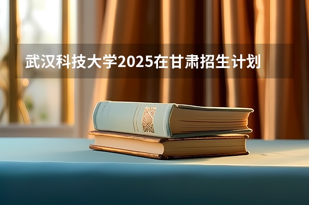 武汉科技大学2025在甘肃招生计划预测