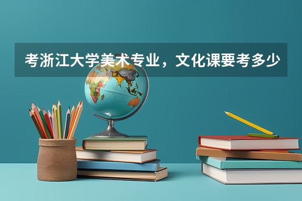 考浙江大学美术专业,文化课要考多少分才能上