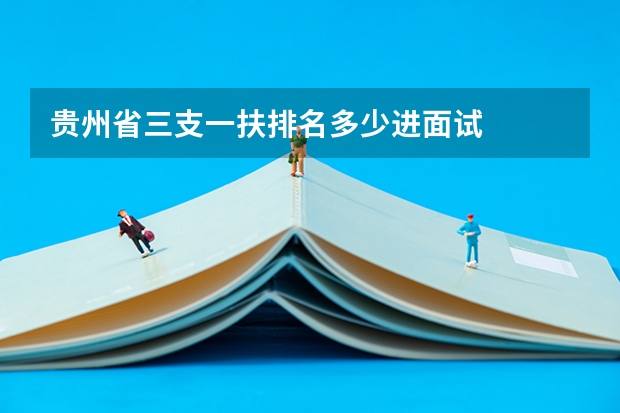 贵州省三支一扶排名多少进面试