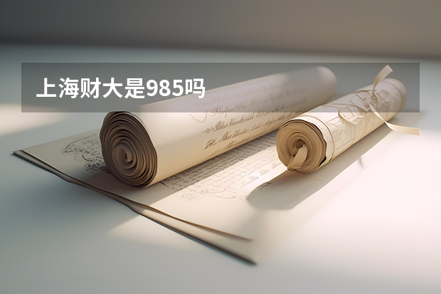 上海财大是985吗