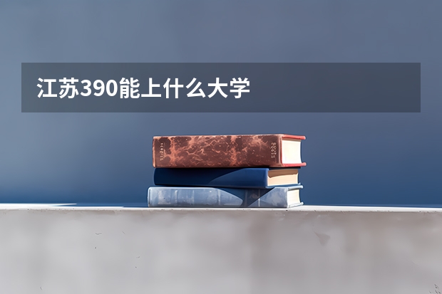 江苏390能上什么大学