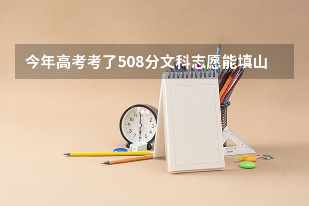 今年高考考了508分文科志愿能填山东师范吗