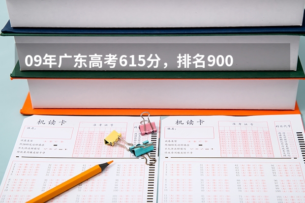 09年广东高考615分,排名9000多能报什么学校